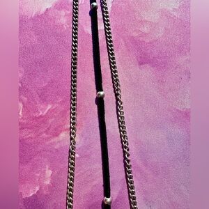 🐰 Free People Fools Gold Braid In (Black/Silver; GUC)